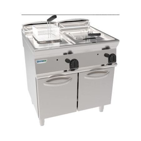 Friteuse électrique sur coffre 2x13L Cde électroniques Gamme 700
