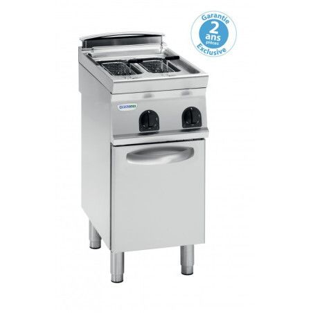 Friteuse gaz avec tuyères traversantLa cuve 2x8L Gamme 700