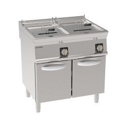 Friteuse gaz sur coffre avec cuve en V 2x13L Gamme 700