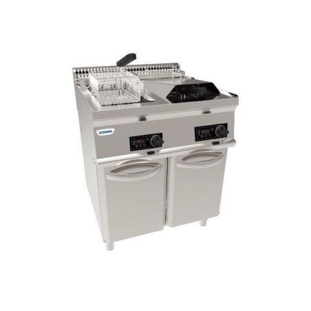Friteuse sur coffre électrique 2x14L Cde électroniques Gamme 700