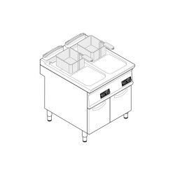 Friteuse sur coffre électrique 2x17L Cde électroniques Gamme 900