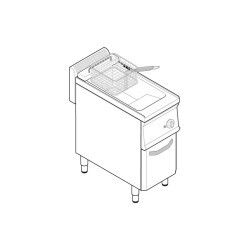 Friteuse sur coffre gaz 14L Cde mécaniques Gamme 700