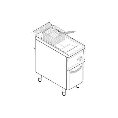 Friteuse sur coffre gaz 14L Cde mécaniques Gamme 700