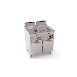 Friteuse sur coffre gaz avec cuve en V 2x17L Gamme 900