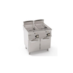 Friteuse sur coffre gaz avec cuve en V 2x21L Gamme 900