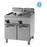 Friteuse sur coffre gaz avec tuyères traversant Cuve 2x17L Gamme 900