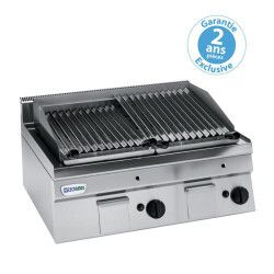 Grill charcoal double Gaz Pierre de lave Gamme 600