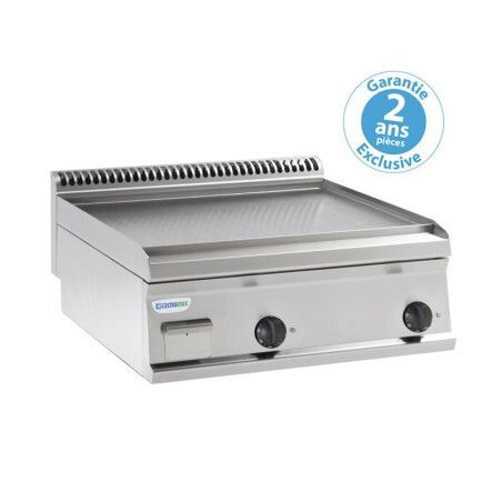Plaque à snacker électrique Lisse chromée 696x564mm Gamme 700