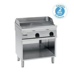 Plaque à snacker électrique Lisse chromée sur Placard ouvert Double 748x564mm Gamme 700