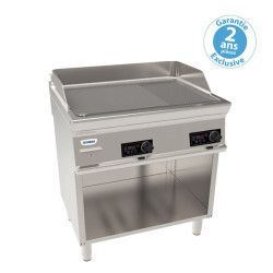 Plaque à snacker électrique Mixte rainurée Lisse sur Placard ouvert Double Cde électroniques Gamme 700