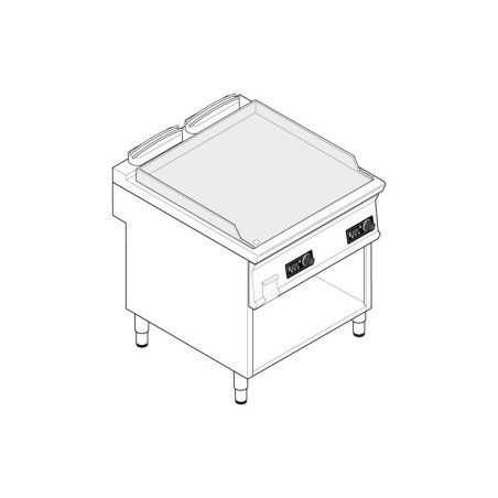 Plaque à snacker électrique Double lisse sur Placard ouvert Double Cde électroniques Gamme 700