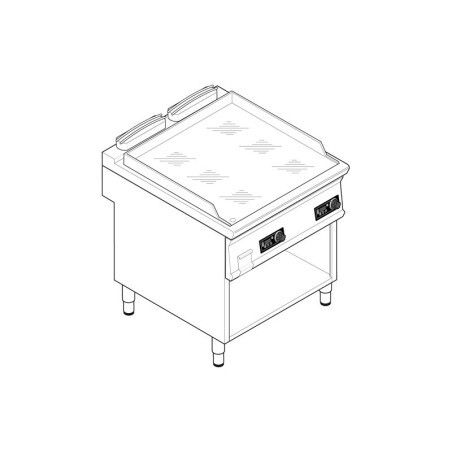 Plaque à snacker électrique Lisse sur Placard ouvert Double Cde électroniques Gamme 700