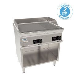 Plaque à snacker électrique Mixte rainurée lisse sur Placard ouvert Double Cde électroniques Gamme 900