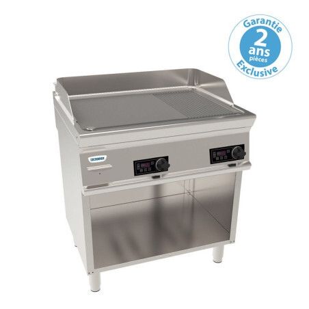 Plaque à snacker électrique Mixte rainurée lisse sur Placard ouvert Double Cde électroniques Gamme 900