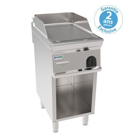 Plaque à snacker électrique Lisse chromée sur Placard ouvert Simple 353x564mm Gamme 700