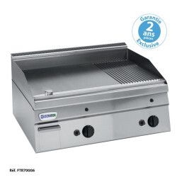 Plaque à snacker gaz lisse 696x520mm Gamme 600