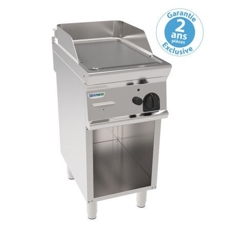 Plaque à snacker gaz lisse sur Placard ouvert Simple 353x564mm Gamme 700