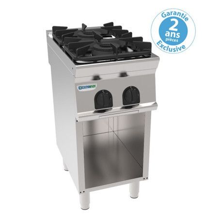 Plaque de cuisson Top 2 feux vifs gaz sur Placard ouvert Gamme 900