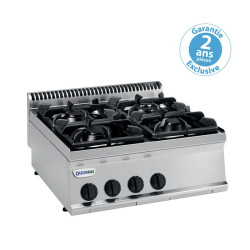 Plaque de cuisson Top 4 feux vifs gaz Gamme 700 Largeur 700