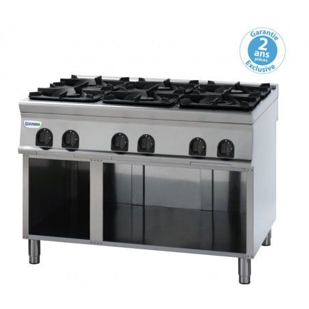 Plaque de cuisson Top 6 feux vifs gaz sur Placard ouvert Gamme 700