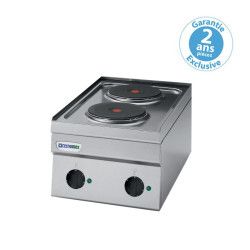 Plaque de cuisson électrique 2 plaques Diamètre 180mm Gamme 600 à poser
