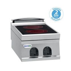 Plaque de cuisson électrique 2 plaques vitrocéramiques Gamme 900 à poser