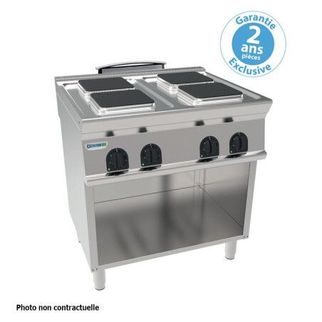 Plaque de cuisson électrique 6 plaques carrées Gamme 900 sur placard