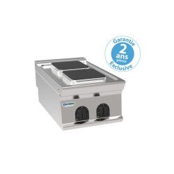 Plaque de cuisson électrique à Poser 2 plaques carrées Gamme 700 Largeur 400