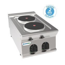 Plaque de cuisson électrique à Poser 2 plaques rondes Gamme 700 Largeur 400
