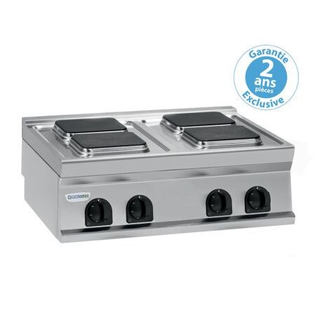 Plaque de cuisson électrique à Poser 4 plaques carrées Gamme 700 Largeur 800
