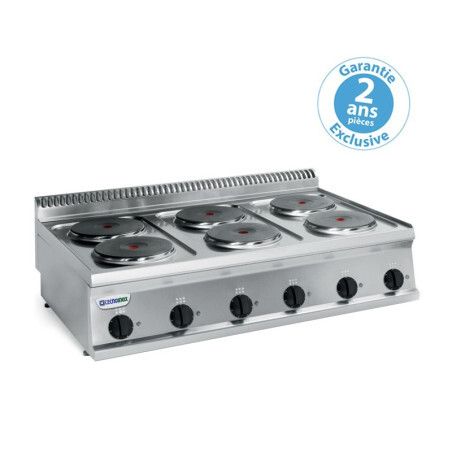 Plaque de cuisson électrique à Poser 6 plaques rondes Gamme 700 Largeur 1050