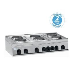 Plaque de cuisson électrique à Poser 6 plaques rondes Gamme 700 Largeur 1200