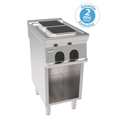 Plaque de cuisson électrique sur Placard ouvert 2 plaques carrées Gamme 700