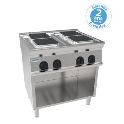 Plaque de cuisson électrique sur Placard ouvert 4 plaques carrées Gamme 700