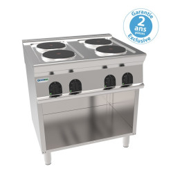Plaque de cuisson électrique sur Placard ouvert 4 plaques rondes Gamme 700