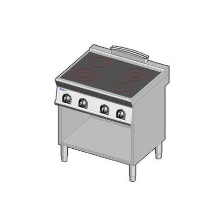 Plaque de cuisson électrique vitrocéramique sur Placard 4 plaques Gamme 700