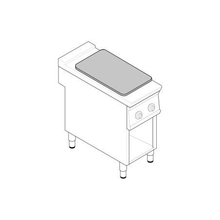 Plaque électrique de mijotage simple sur Placard ouvert 2 plaques Gamme 900