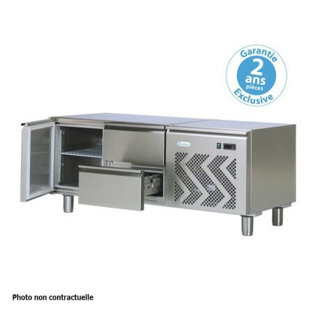 Soubassement réfrigéré 265L Gamme 700 Largeur 1750 Placard 1 porte 4 tiroirs