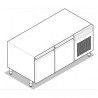 Soubassement réfrigéré 170L Gamme 700 Largeur 1200 Placard 2 portes