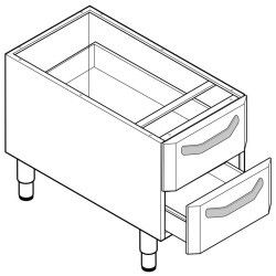 Support avec Placard 2 tirroirs Gamme 600