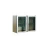 Arrière-bar Inox Série LEDS Groupe Logé 2moyennes Portes Vitrées 380L Profondeur 700mm