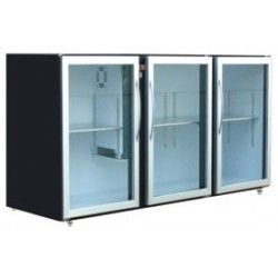 Arrière-bar Skinplate SérieLEDS sans groupe 3moyennes Portes Vitrées 617L Profondeur 700mm