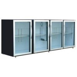 Arrière-bar Skinplate SérieLEDS sans groupe 4Larges Portes Vitrées 722L Profondeur 540mm