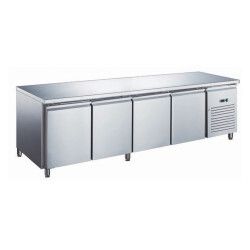 Table froide 511L -2°+8°C 4 Portes GN1/1 Plan travail Sans Dosseret