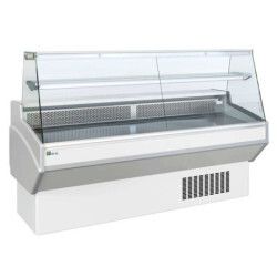 Vitrine d'exposition 2.50m Vitrage droit Froid statique Prof 820mm