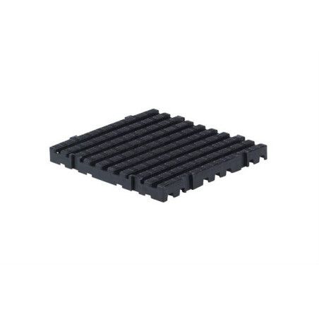 Caillebotis 500 x 500mm Coloris noir Carton de 10 pièces