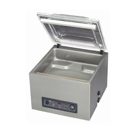 Machine sous vide Inox 2 cloche Imprimante Soudure 2x2x840mm