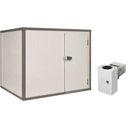 Chambre froide Positive Eco60 Sans sol HI2 Ext0,92x3,32 V5,1m3 Porte 800x1900mm Groupe 897W R452A