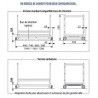 Chariot sous Table bacs de rétention - Clayettes 6611 - P 460 L 957