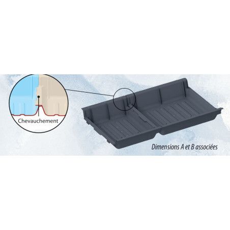 Bac B de rétention 6611-6811 P460mm - 430 x 420mm